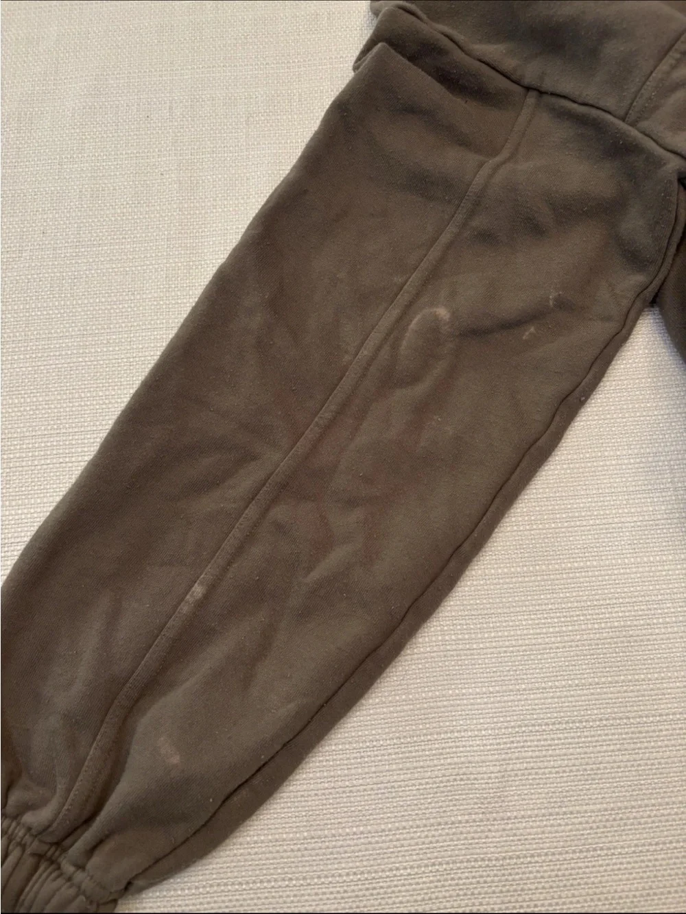 Alo Yoga Womens XS Refresh Stadium Half Zip Hoodie Brown Cropped French Terry